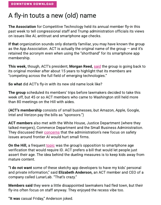 Association For Competitive Technology (ACT) tweet media