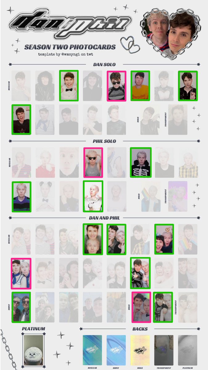 mixturemouse's tweet photo. Hello photocard phriends who like to trade~
🩷 ISO
💚 Dupes/Trading
(US-Based)
@dnptrades https://t.co/MpDxiTqTDI