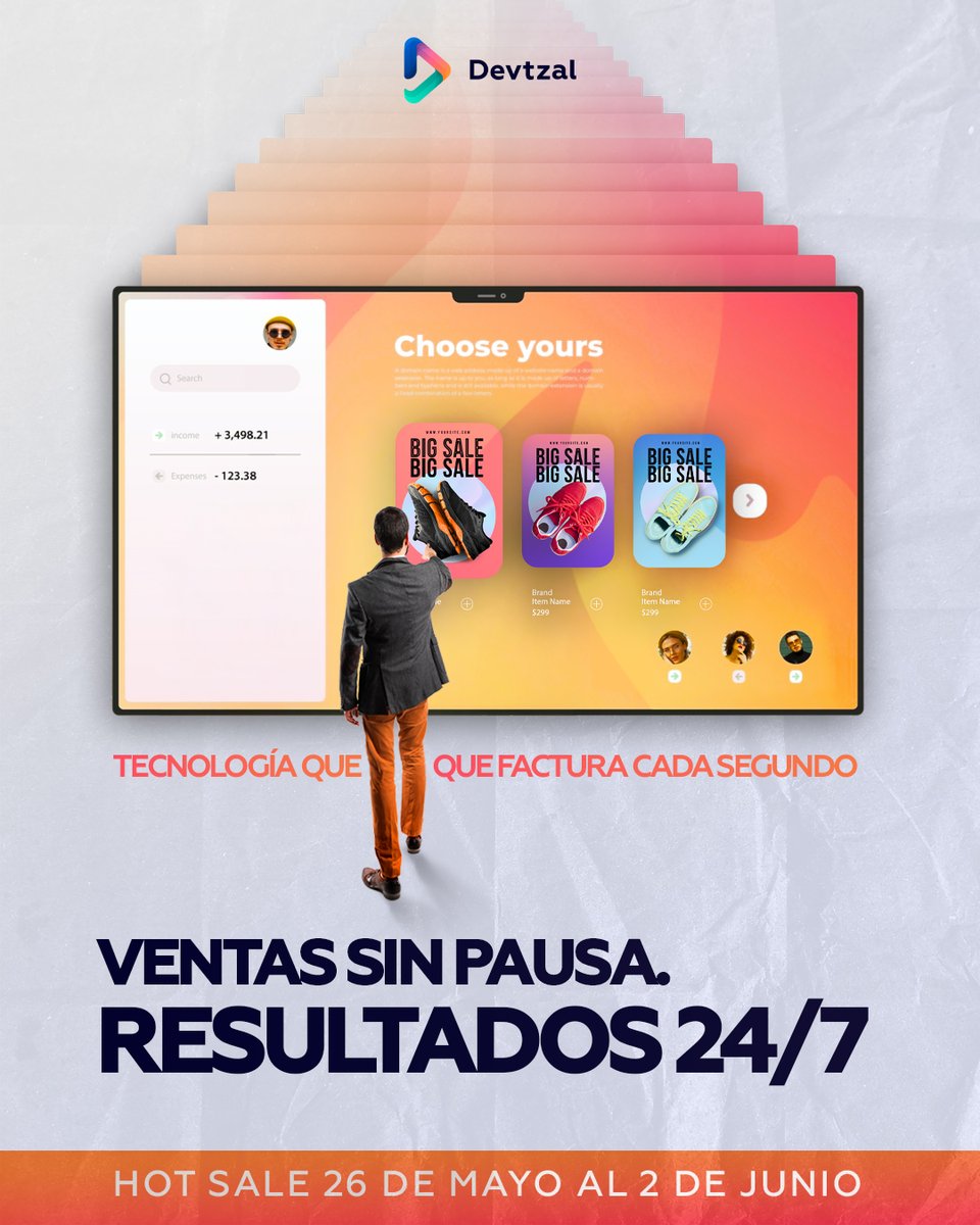 devtzal's tweet photo. ¡El mundo físico cierra, pero tu negocio digital opera las 24 horas!   

En Devtzal creamos software de élite (CRM, Apps, IA, Web) para automatizar y facturar en piloto automático. 

¡Cuenta regresiva para el #HotSale2026!  Promociones exclusivas del 25 de mayo al 2 de junio. https://t.co/8eaUfza4IZ