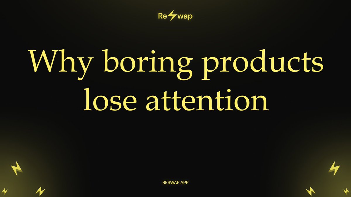 reswapdotapp's tweet photo. Why boring products lose attention

Fast swaps. Clean UI. Low fees.

Still boring. Still forgettable.

Utility alone isn’t enough anymore.
People remember experience.

That’s the layer Reswap explores 🔁

#Crypto #DeFi #Web3 #DEX
