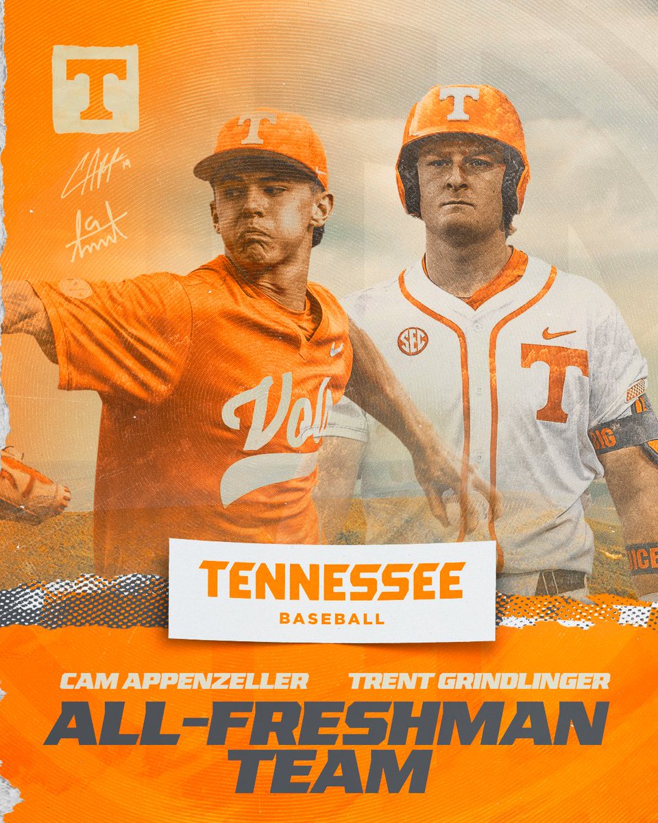 Vol_Baseball's tweet photo. Postseason honors from the league for Tegan, Cam and Trent!

📰 https://t.co/knaw9vmQtw

#GBO🍊 https://t.co/EoY79ibHvr