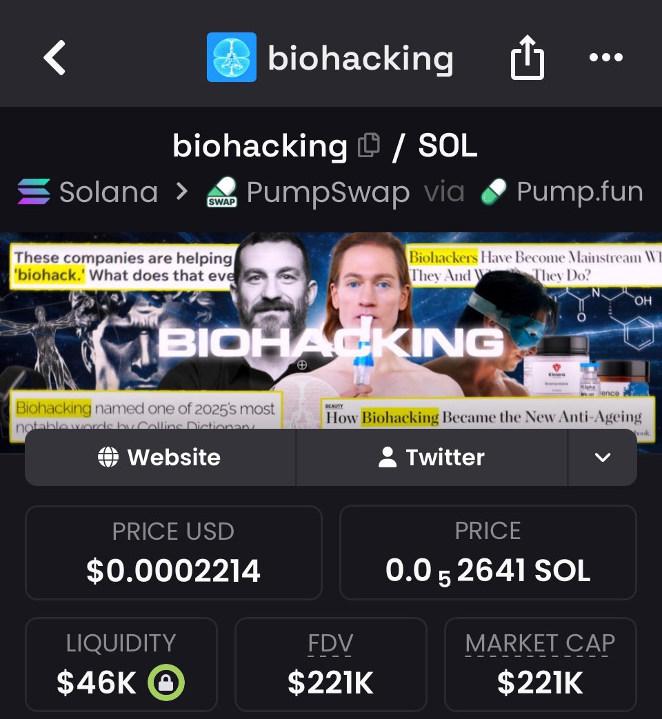 DecayTrades's tweet photo. @MingoApes You gotta add $Biohacking @biohackingsol growing narrative with real world impact. Chart looking extremely clean aswell https://t.co/sdjtX4ewZq