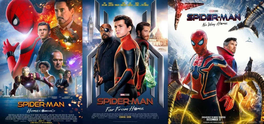CountMovieShow's tweet photo. With BRAND NEW DAY just around the corner, just about a month ago SPIDER-MAN: NO WAY HOME was added to Disney+ so now you can see all the Tom Holland Spidey flicks in one place! https://t.co/HAeFg6INBk