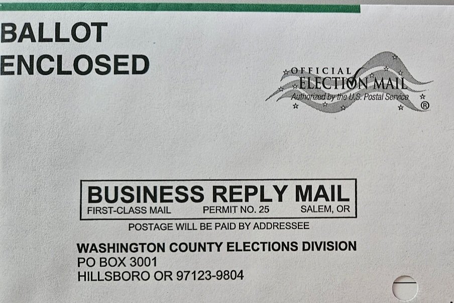 AlohaORPrincess's tweet photo. Alright, alright, alright. 
Ballot filled out, sealed, signed, and ready to be delivered to the Elections office. I'm hopeful that my fellow Oregonians are finally fed up enough to try and make a difference or at least vote NO on 120 and anything else tax related 🤞 https://t.co/4EBSNTsvb8