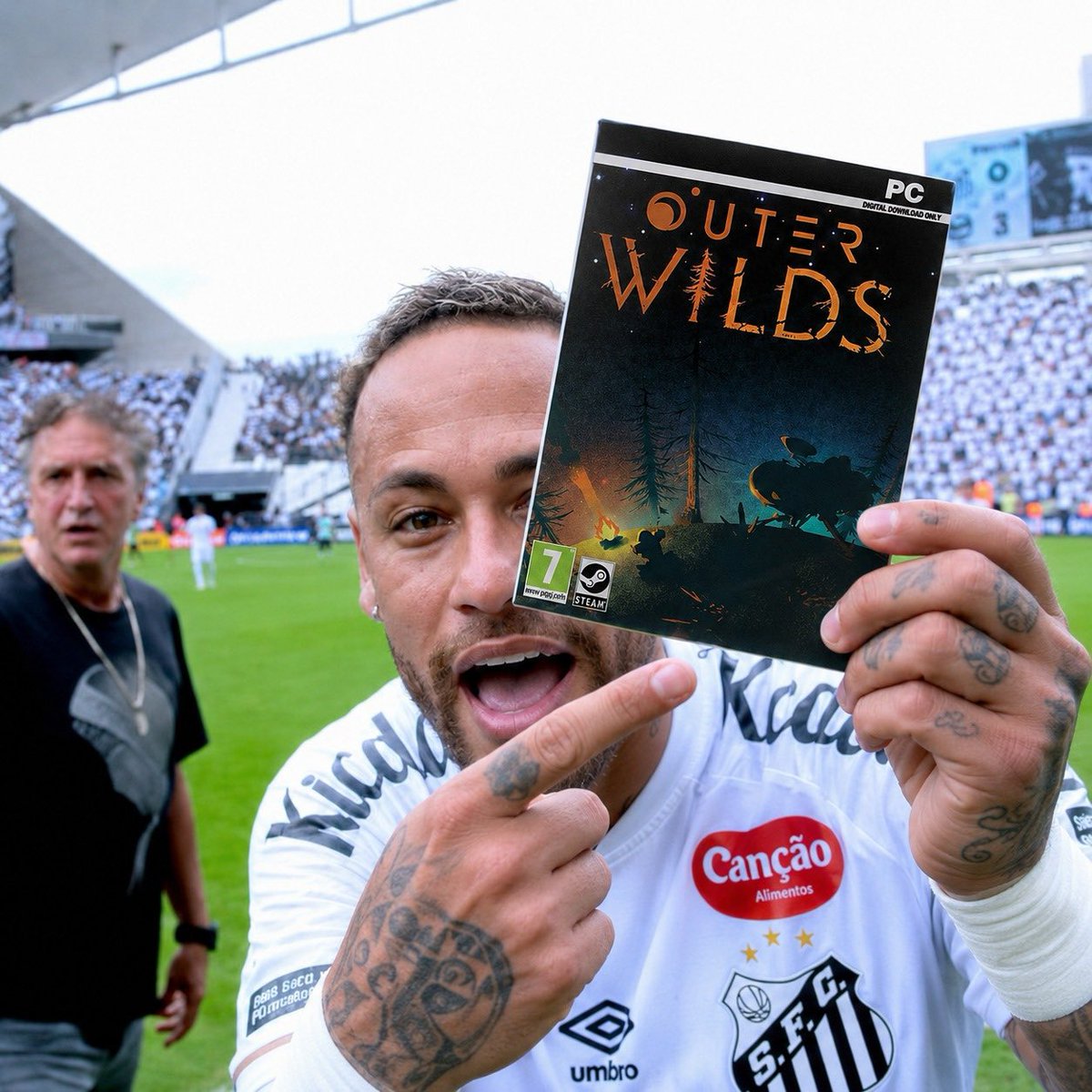 roxopls's tweet photo. 🚨 CHOCANTE 🚨
Neymar Jr. revela que passou semanas jogando Outer Wilds e diz que a experiência cósmica pode ser o diferencial para voltar à Seleção. “Depois disso, até convocação virou questão de tempo”, teria dito. 🌌⚽ https://t.co/ySbXPov2cI