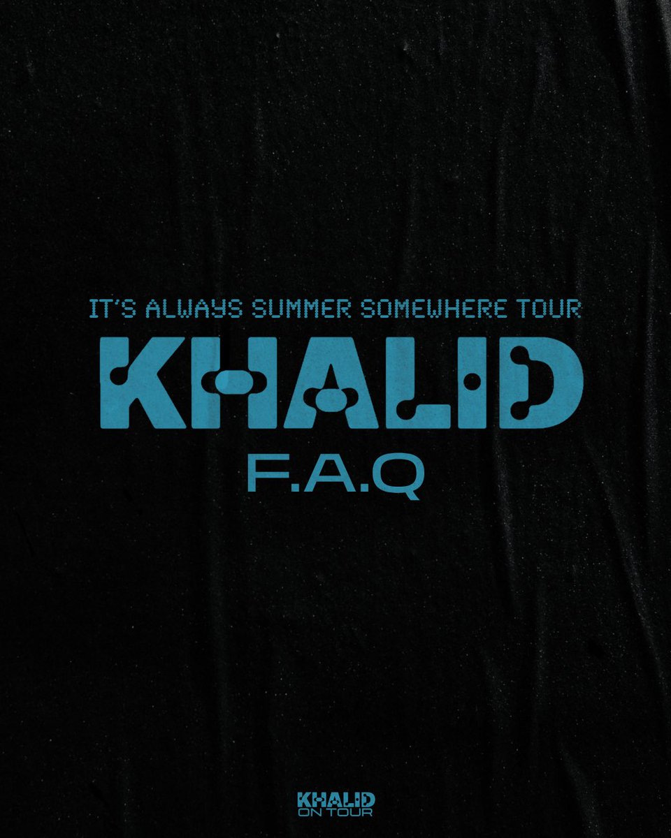 Khalid On Tour tweet media