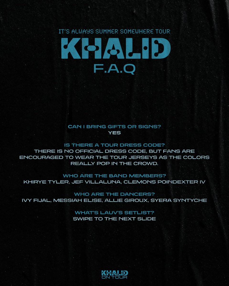 Khalid On Tour tweet media