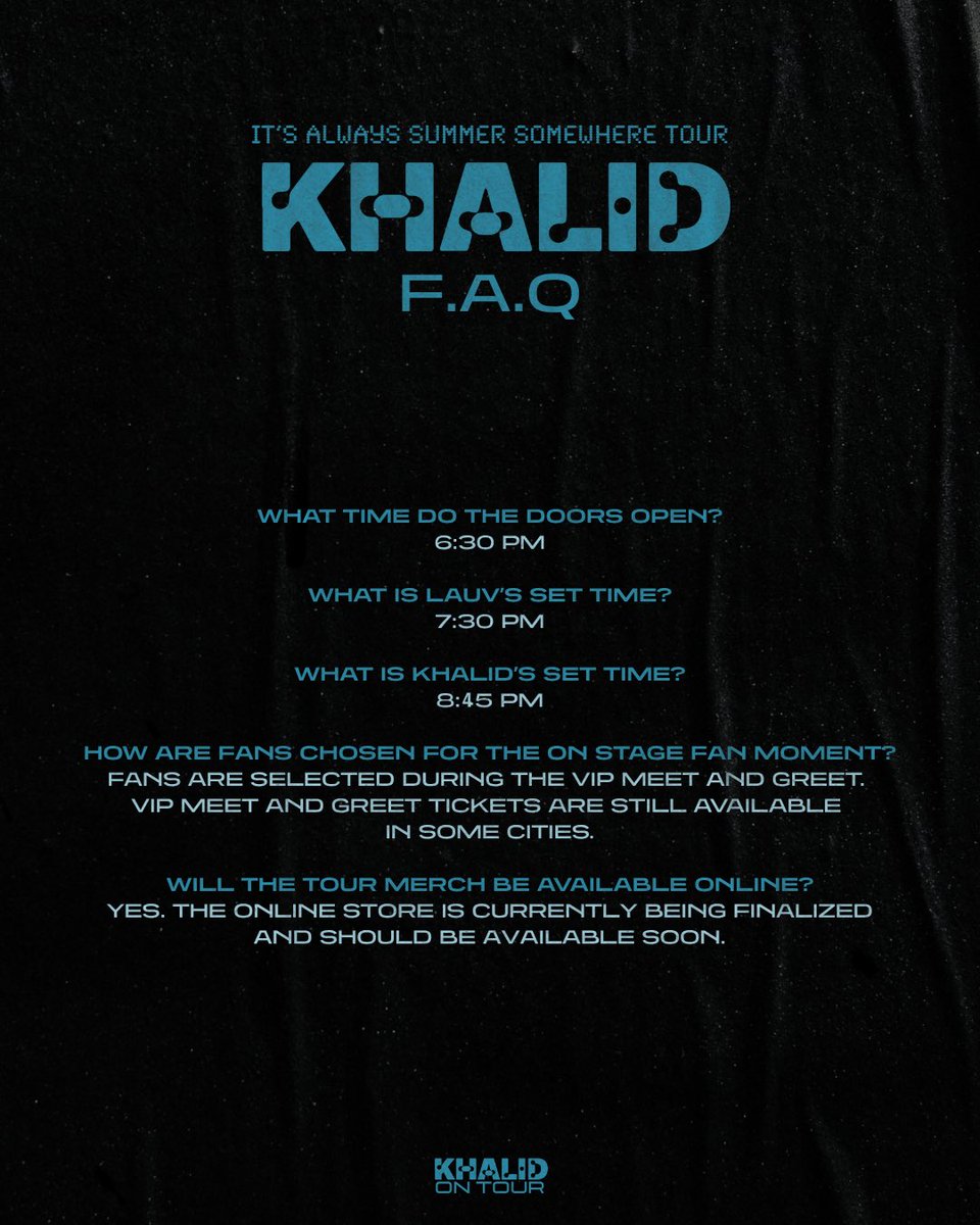 Khalid On Tour tweet media