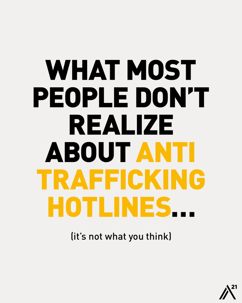 A21's tweet photo. 32,979 calls have been made to our South African Human Trafficking Hotline alone. Thousands of moments where someone decided not to ignore what they were seeing. ☎️

For over 10 years, South Africa’s human trafficking hotline has helped identify victims, support investigations, and expose patterns of exploitation across the country and beyond.

Behind many of those calls was an ordinary person who noticed something felt wrong. A coworker. A community member. A frontline professional. Someone who trusted their instinct long enough to make the call.

That’s what makes hotlines powerful. Not because every caller has all the answers, but because awareness gives people the opportunity to respond before exploitation continues unnoticed. 🧡

Visit https://t.co/alipvCQ8Jv to save the hotline number today. One call could become the reason someone finds freedom.