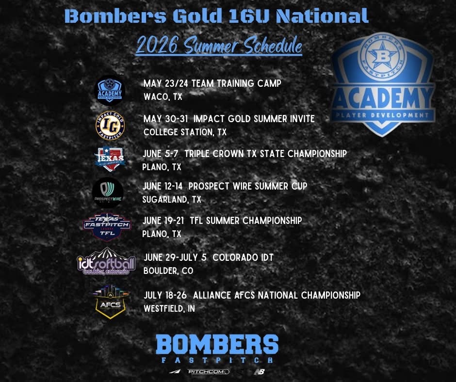 Irelandwaite_10's tweet photo. Here are a few offensive highlights from the round robin in Houston this weekend.  I’m excited to kick off our season next weekend at the Bombers training Camp in Waco.  I’ve also attached my schedule for our summer season.  I’m thankful for this opportunity to play with and for some of the best!  @bombersGold16u