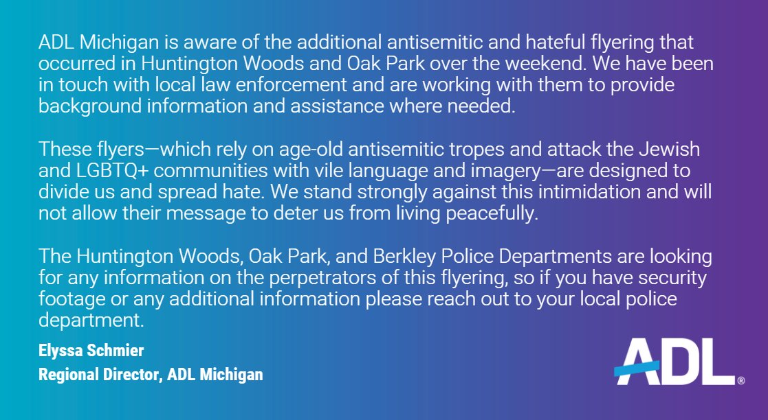 ADL Michigan tweet media