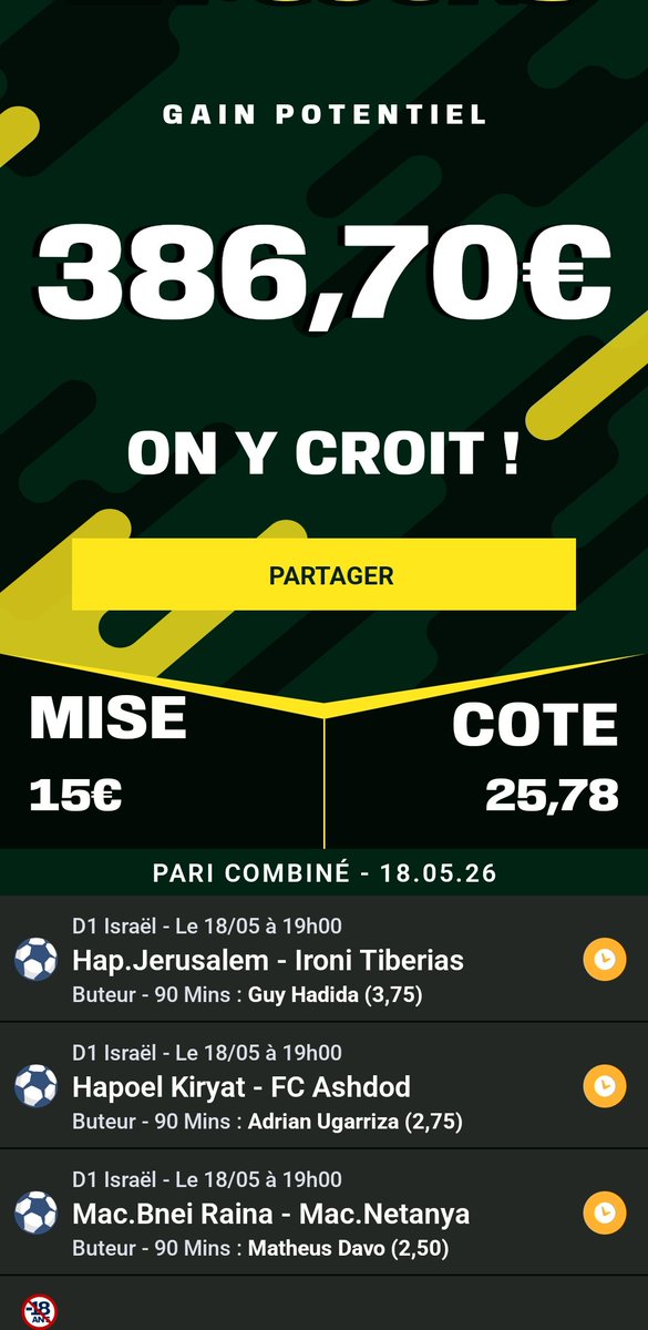 SufraBen's tweet photo. @UnibetFrance bonsoir , remboursez vous le premier buteur qui est rentré qu a la 60 eme ? Et donc non titu ? Cordialement https://t.co/ePEGOPNpbd