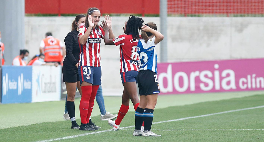 LasColchoneras's tweet photo. El 5 de junio de 2021 debutó @Carmeen_as11 con el primer equipo, lo hizo marcando un gol ante el Espanyol. También marcó un gol Laia Aleixandri https://t.co/BGP9tgWDs8