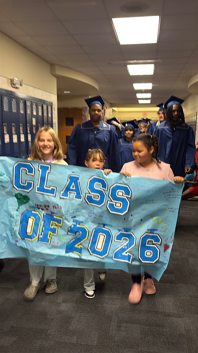 MSDDecatur's tweet photo. We had an amazing morning as the Decatur Central Class of 2026 visited schools across the district for the 2nd annual grad walk! Here is a sneak peek of some phots! A full video will be published Tuesday including the DTSE walk taking place tomorrow morning. #DecaturProud https://t.co/ECjT4Qqewx