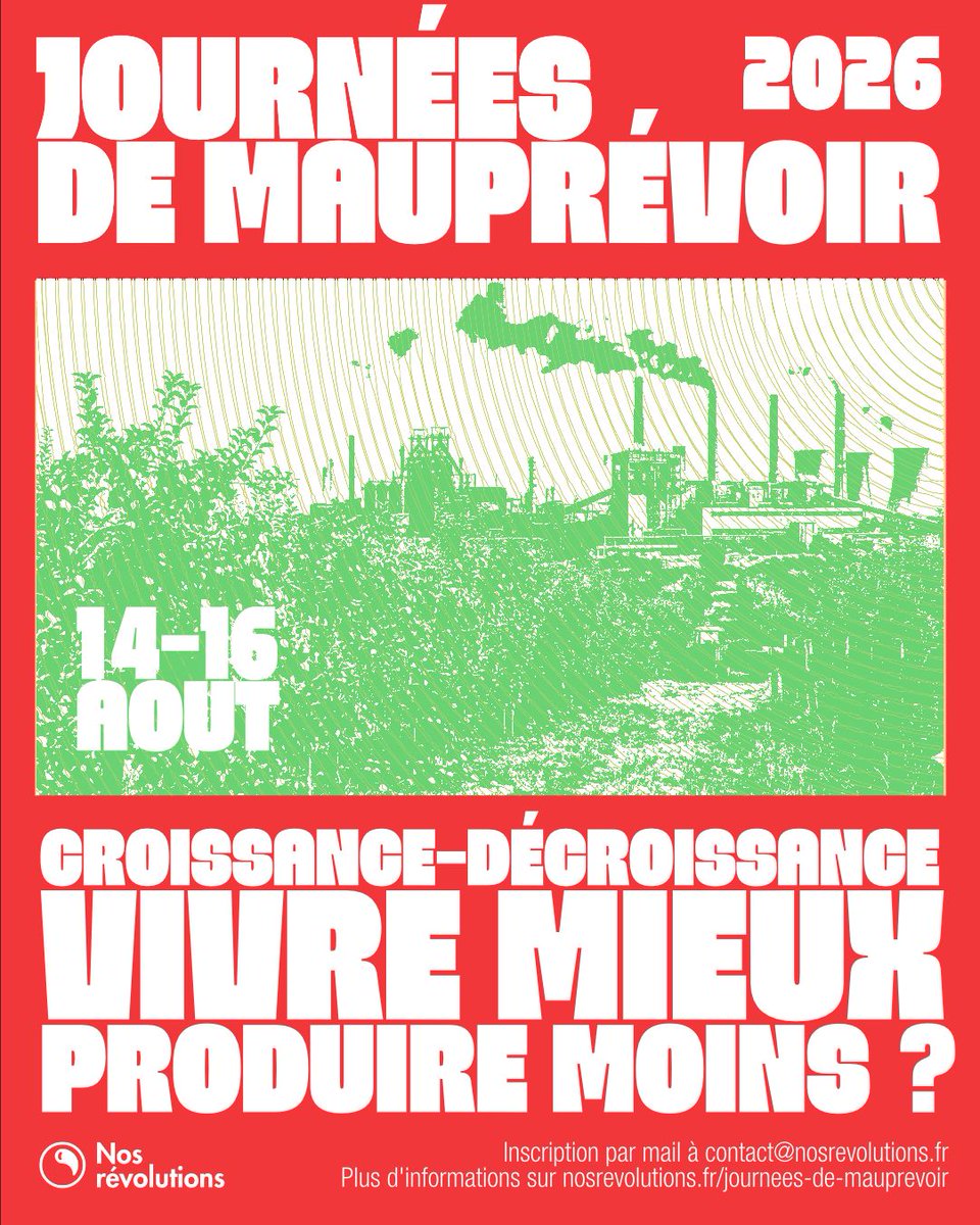 nos_revolutions's tweet photo. Rendez-vous du 14 au 16 août à Mauprévoir ! ✊️ 🚩 (1/2) https://t.co/9QwGGpUzIA