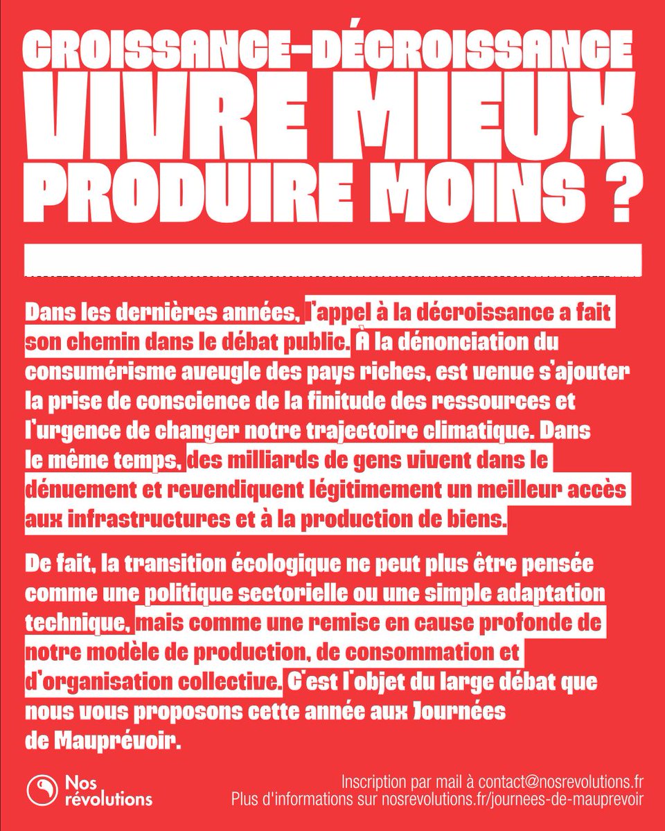 nos_revolutions's tweet photo. Rendez-vous du 14 au 16 août à Mauprévoir ! ✊️ 🚩 (2/2) https://t.co/Y5ThLP0vM7