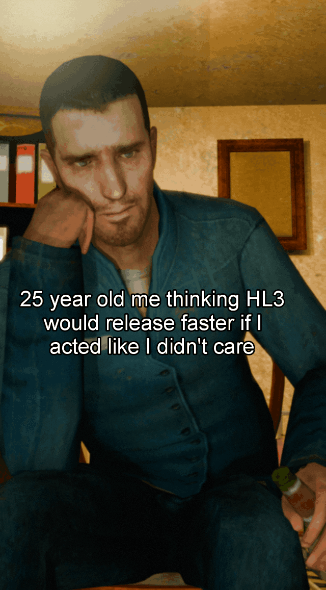 Lawnartva's tweet photo. Half life 3 soon guys, I swear it. https://t.co/EkmW6KCt43