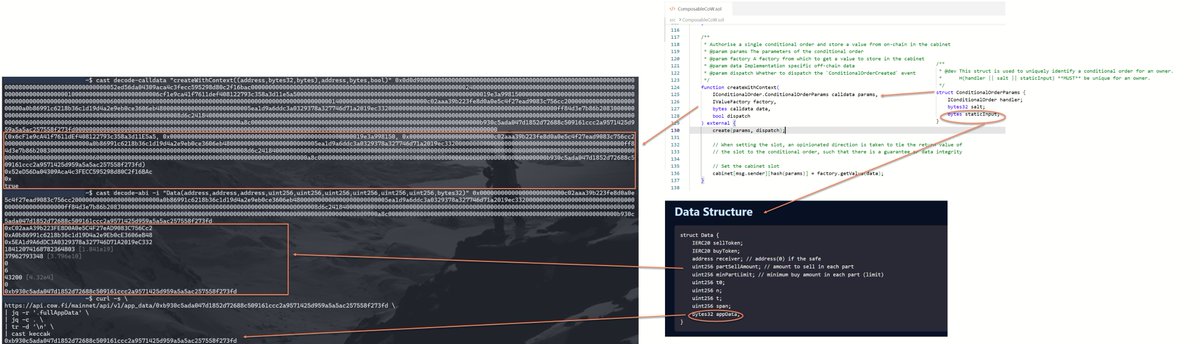 pcaversaccio's tweet photo. if you ever need to verify a CoW TWAP Safe multisig transaction, i put together a short verification guide: https://t.co/LJNQ286hpw

sometimes i really wonder if i'm the only one verifying this shit in detail because i was not able to find any other verification guide that goes into this much depth.