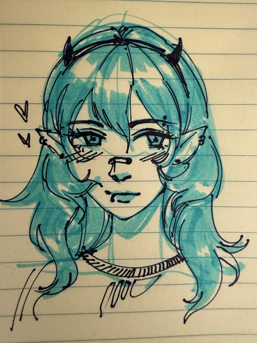 autotomize_'s tweet photo. something in my hand or brain dies on the way to my drawing tablet why is my style so different on real paper https://t.co/EM6wQtZj66