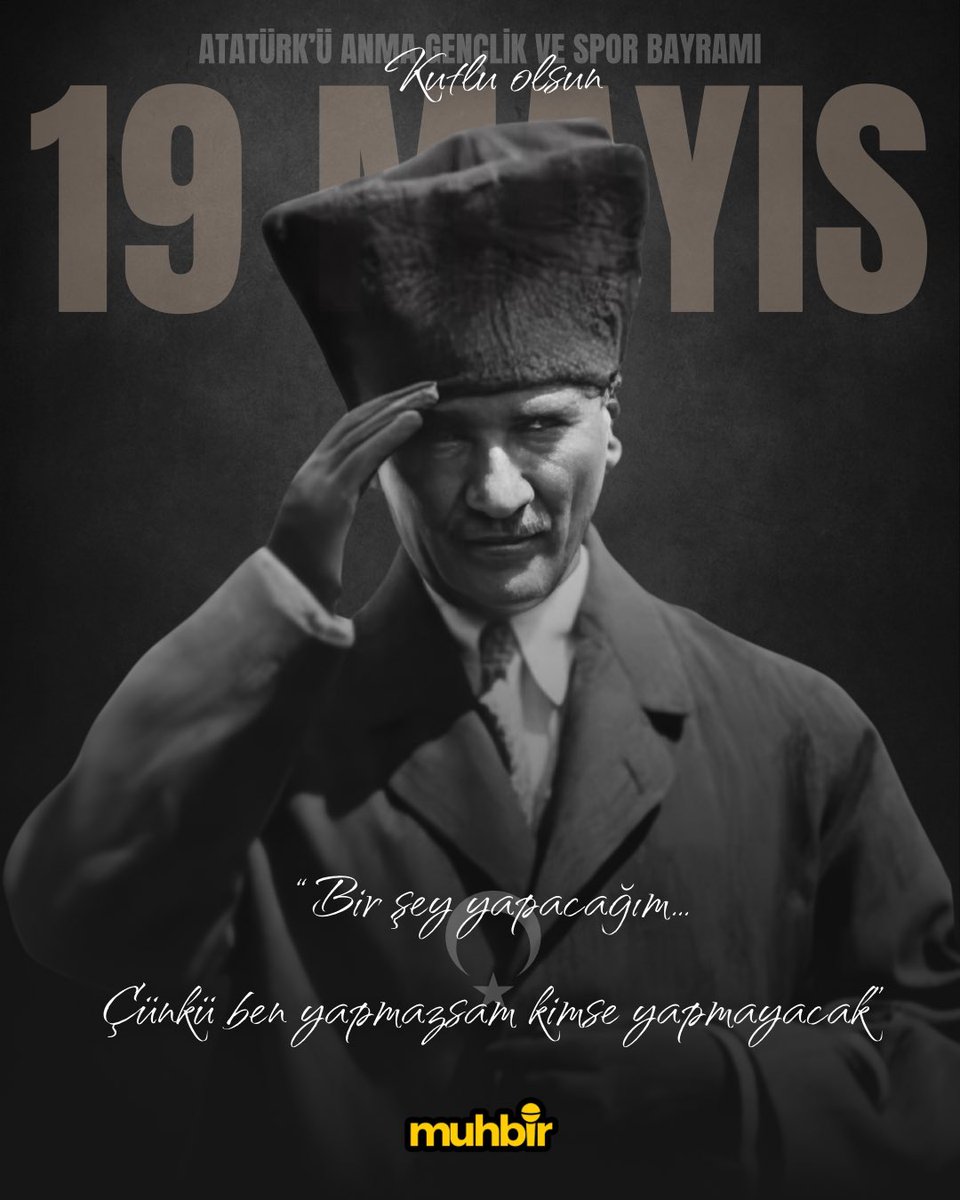 ajansmuhbir1923's tweet photo. 🇹🇷 Ve ardından ayağa kalktı bir millet…

19 Mayıs Atatürk’ü Anma Gençlik ve Spor Bayramı’mız kutlu olsun… https://t.co/g36n9I13JP
