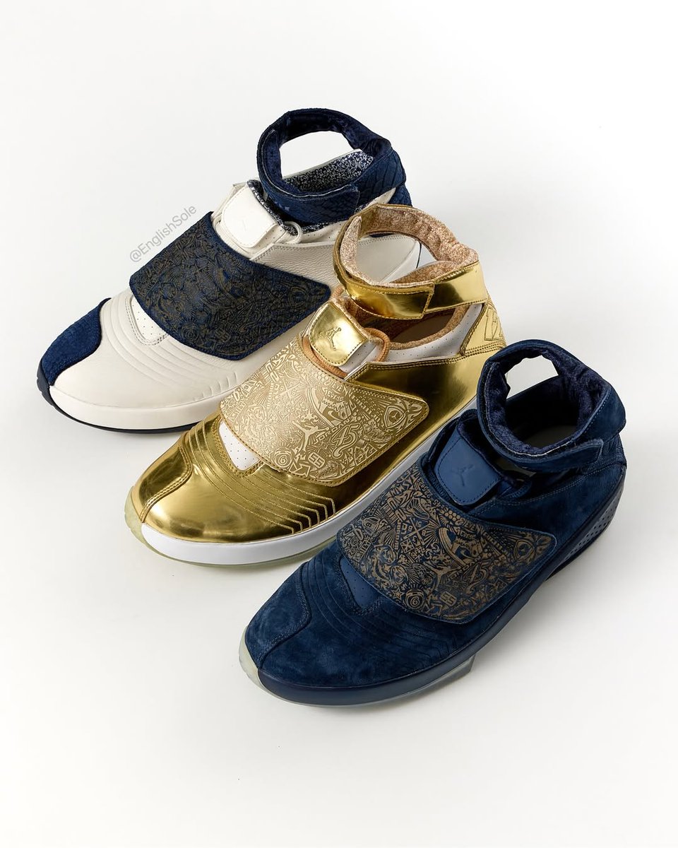 ComplexSneakers's tweet photo. A rare air Jordan 20 pack made for Drake has surfaced 👀

Which colorway is the best?

📸: @EnglishSole h/t: @ATATF https://t.co/2KoJ8JKFNZ