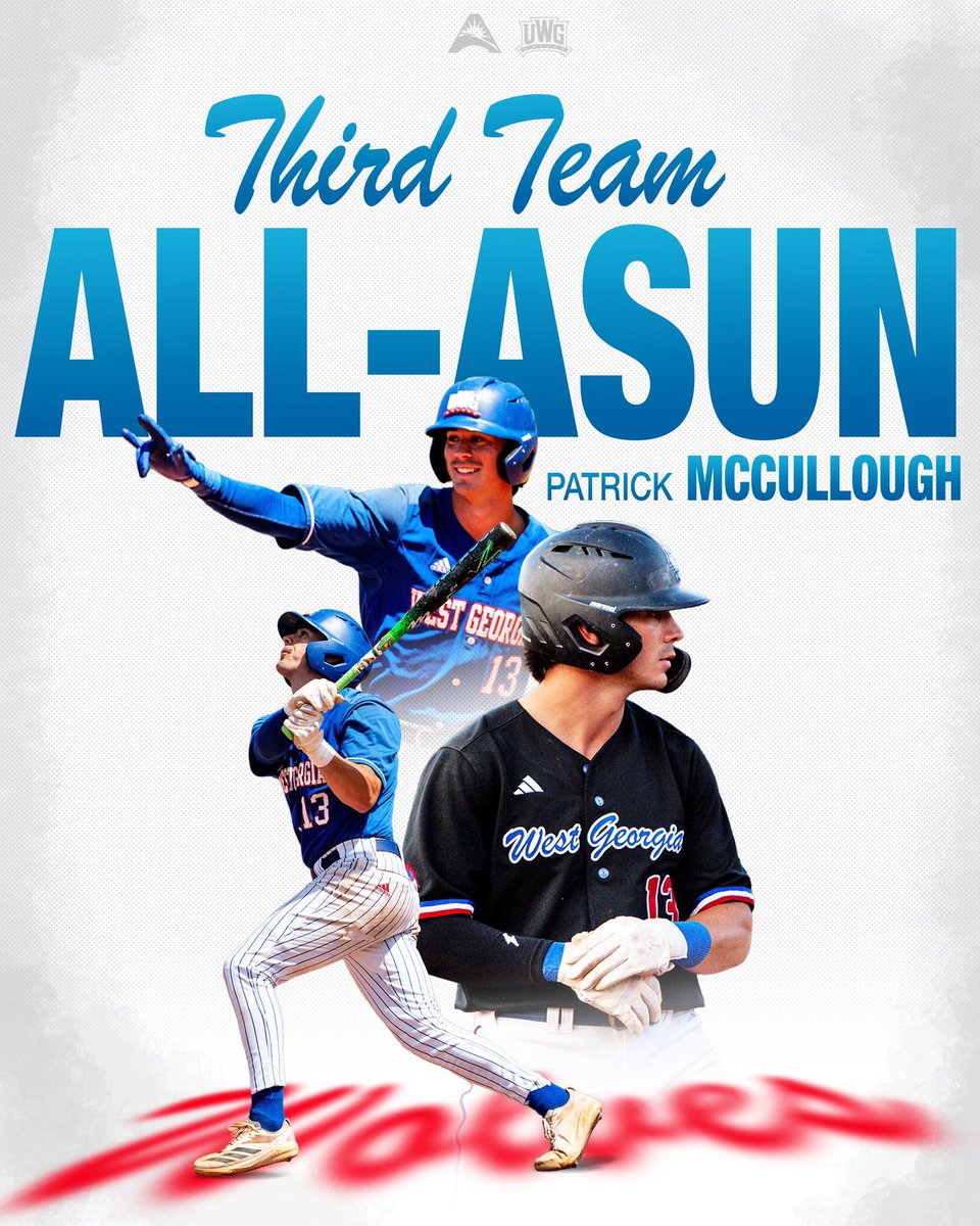 UWGBaseball's tweet photo. PATRICK MCCULLOUGH - 3RD TEAM ALL-ASUN

#BuiltForMore https://t.co/Ps2HlP0a6S