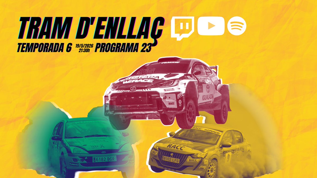 Motor_Esport's tweet photo. TRAM D'ENLLAÇ | 6X23

Aquesta setmana venim dimarts! I venim carregats! 

➡️ Estarem amb @sergiperezbe, Mario Fernández i Xevi Tort per parlar d'Utiel i Artés.
 
📅dimarts 19 de maig
🕤 21:30 h
📺 https://t.co/iTIaB8oRNx https://t.co/hfqlu6eNag