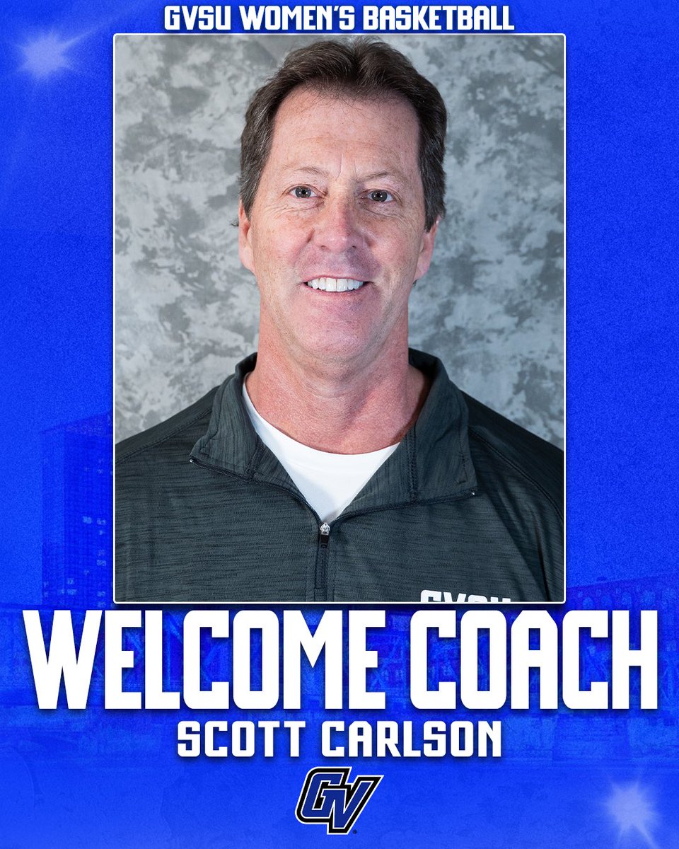 gvsuwbb's tweet photo. Please welcome our new assistant coach, Scott Carlson! 👏

#AnchorUp | #ReadyForMore https://t.co/jG2FWsbtsS