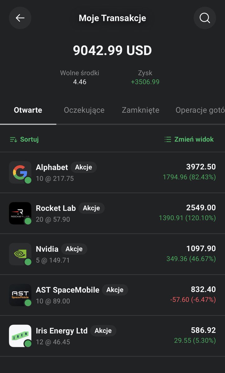 Proteinowe's tweet photo. #ProteinWallet 

💰 Dopłaty:
$141,86 do konto walutowe $ w #XTB 

🟢 Zakup:
3 x 🔋 Iris Energy $IREN ($48,87/szt)

Lecimy z tematem, czas powrócić na ring. 😜👏

💵 Suma wpłat: 60923,74 PLN
🤌 Wartość portfeli: 84677,25 PLN
📈 Różnica: +23753,51 PLN

Niniejszy post nie jest poradą inwestycyjną.

Czas trwania inwestycji: od 09.10.2024.