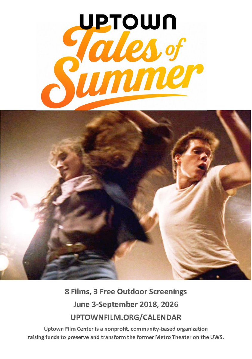 cabidnyc's tweet photo. @uptownfilmnyc's summer pop-up series, Tales of Summer, starts 6/3. This series includes 3 FREE screenings, make sure to catch Mamma Mia! at our Open Streets on 8/22. The screenings at the JCC are currently discounted, get $2 off your tickets by using code uptown26 at checkout. https://t.co/FXgsvQ1uMm