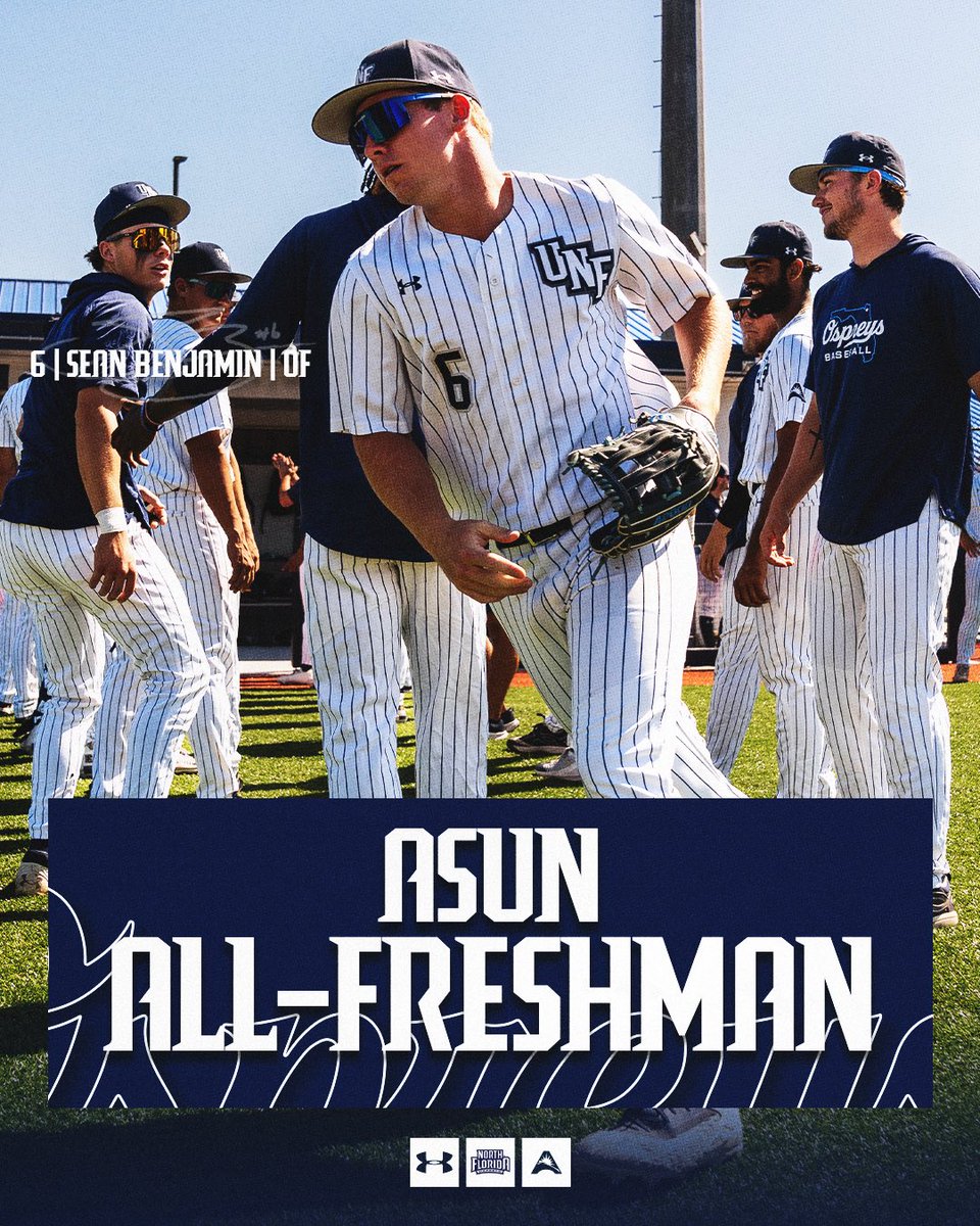 OspreyBSB's tweet photo. Sean Benjamin earns a spot on the ASUN All-Freshman Team! 

#SWOOP | @sean_benjamin6 https://t.co/tThOVFqyAb