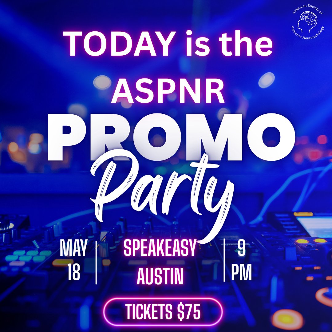 The_ASPNR's tweet photo. Hope to see you there!

🗓️When: Monday, May 18, 2026 / 9pm-midnight
🧭Where: Speakeasy, Austin
🔗Tickets: https://t.co/UE1TRFULx6

#ASPNR27 #pedsrad #pedineurorad https://t.co/kno9DR80zk