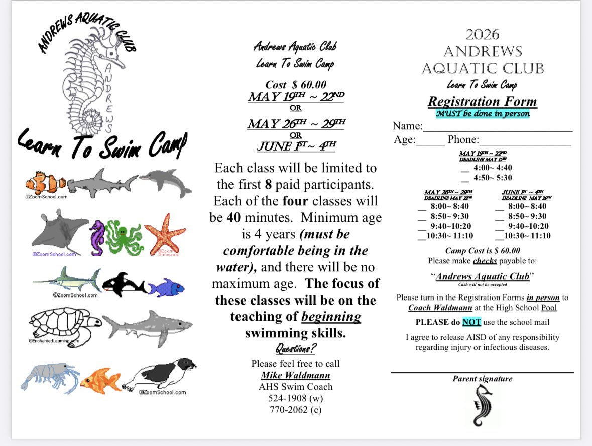 AndrewsMustangs's tweet photo. Here are some of the AHS Sport Camp opportunities! Get those kids involved! @Andrews_ISD @MusangsNetwork @AHSmustangs_ATP @Anewsconnection @Mustangpigskin @JaimeBoswell2 @CoachSmiley42 @coachballard34 https://t.co/NeWjlZMiYE