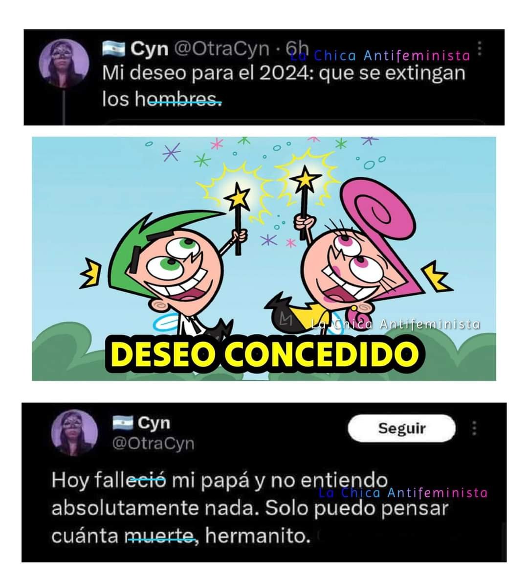PatrickAbrazos's tweet photo. El feminismo es el culto a la muerte de minitas descerebradas que no se imaginan nunca que podría tocarles a ellas o a sus cercanos. https://t.co/XWojQIVGRs