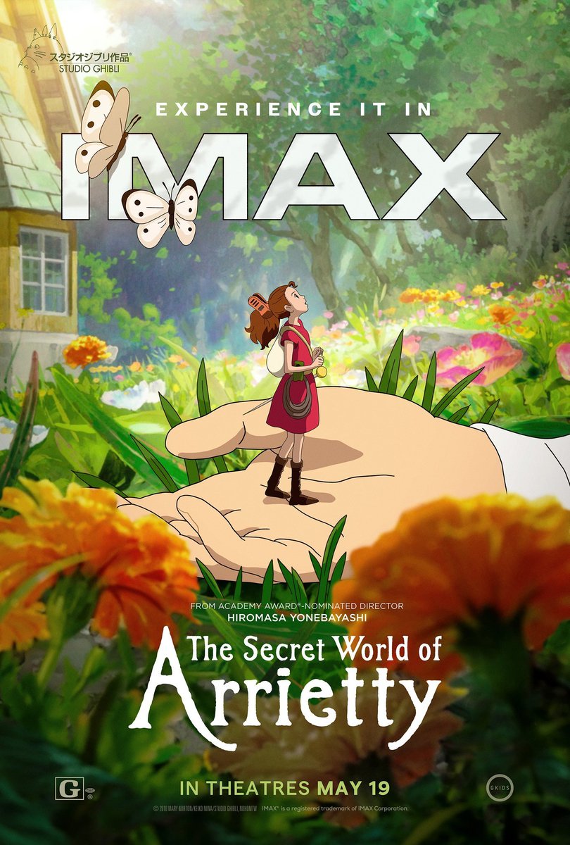 animeupdates's tweet photo. 'THE SECRET WORLD OF ARRIETTY' by Studio Ghibli New 4k IMAX screenings begin tomorrow! https://t.co/tH9IM7WTrc