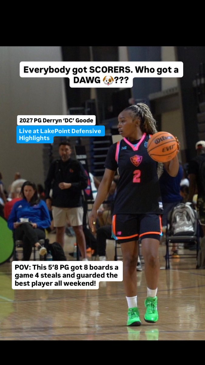 QualifiedSports's tweet photo. 2027 PG Derryn ‘DC’ Goode impacted winning all weekend at Live at LakePoint. 

4+ steals
4+ assists 
8+ rebounds per game
Guarded the opposing team’s best player every matchup.

Complete player. Defensive tape below.
@DCvsTheWorldTV https://t.co/eYERV7gJdY