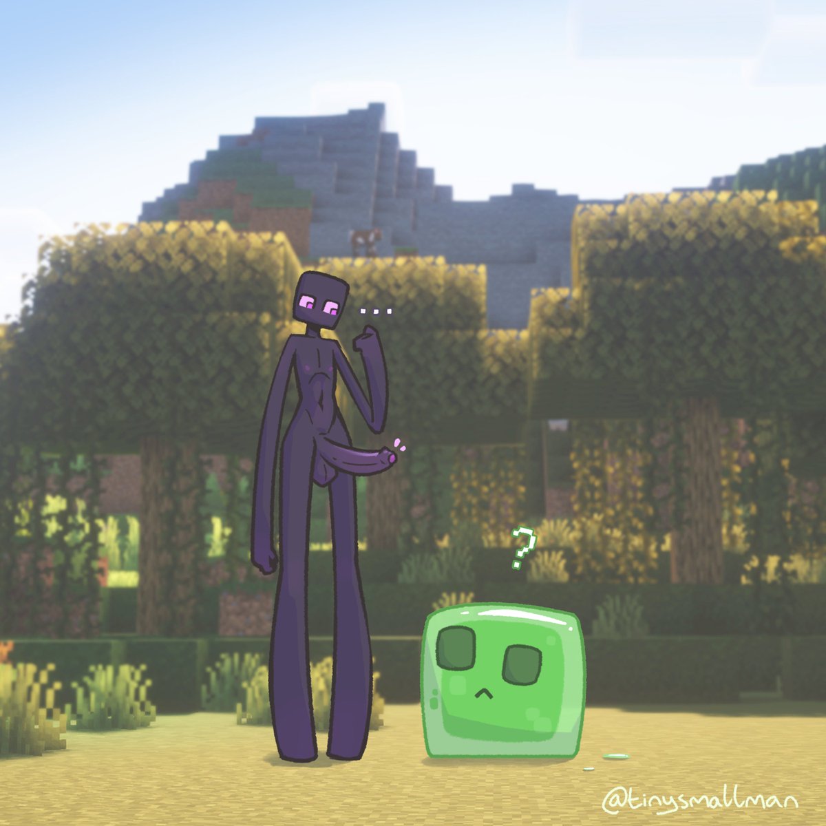 tinysmallman's tweet photo. totally normal minecraft gameplay https://t.co/3xJhp74U0C