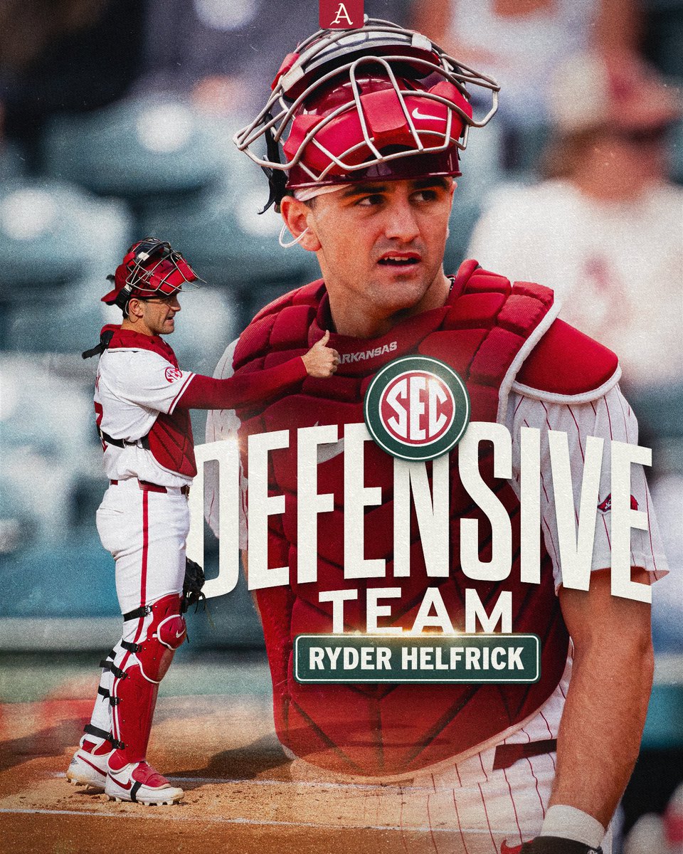 RazorbackBSB's tweet photo. SEC All-Defensive Team: Ryder Helfrick 🎯 https://t.co/wQI8PQCNoR