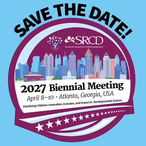 SRCDtweets's tweet photo. Save the Date for the SRCD 2027 Biennial Meeting
Theme: Prioritizing Children: Innovation, Inclusion, and Impact in Developmental Science
See you in Atlanta, GA (USA) April 8-10, 2027!
 
Learn More: https://t.co/DDwdJ0DMDp 
#SRCD27
#SRCD
#DevelopmentalScience
#ChildDevelopment
#DiscoverAtlanta