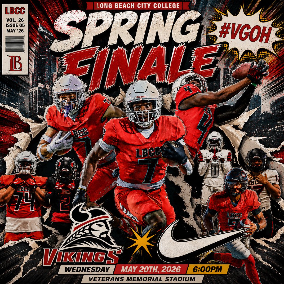 LBCCFB_VGOH's tweet photo. Spring Ball coming to an end. 
#VGOH https://t.co/ILtEjcEvom