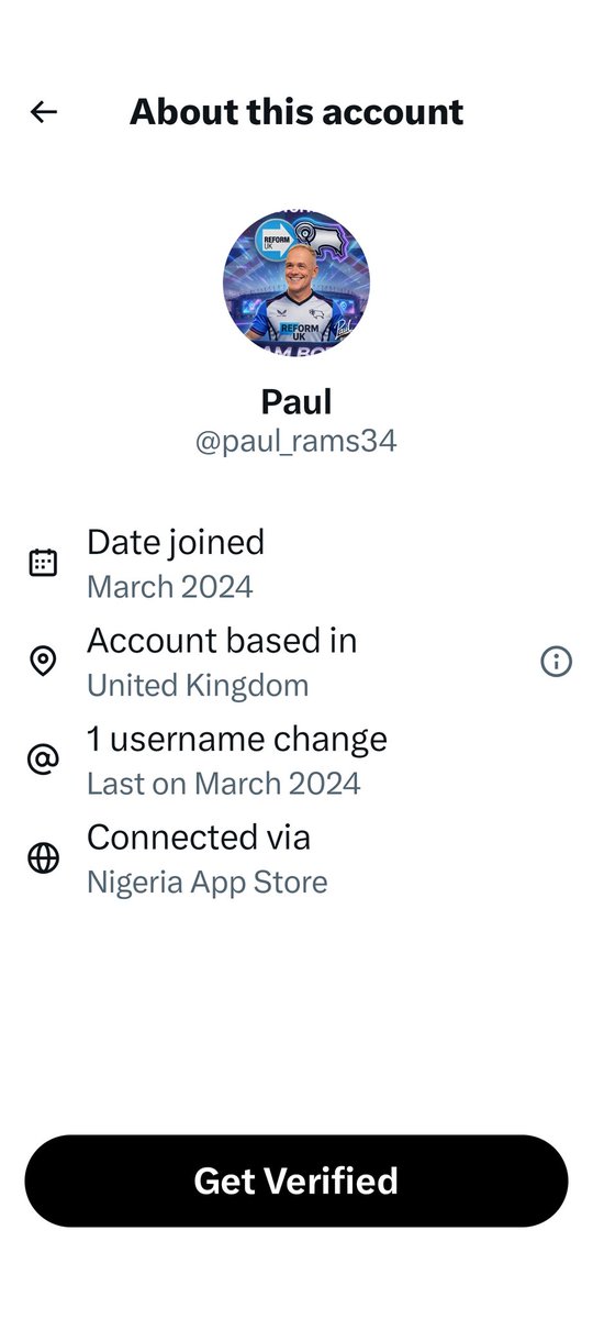 Paulderby34's tweet photo. @Safety @X
🚨 ALERT Hard Evidence of Hacker
Still locked out of @paul_rams34 (hacker enabled 2FA).
Downloaded in UK Google Play 2024, but now shows “Connected via Nigeria App Store” (screenshot attached). Paying Grok Lite user.
Recover or suspend @paul_rams34 immediately.
#XSup https://t.co/Ub4g3Y8eVK
