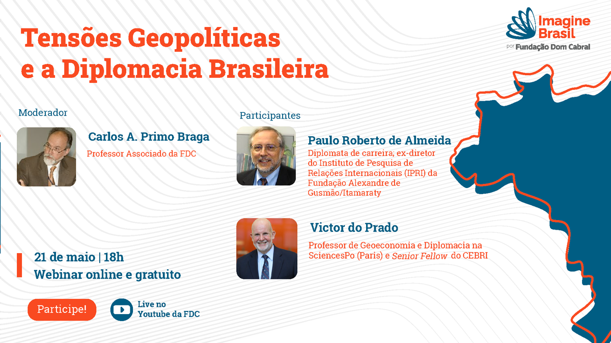 DomCabral's tweet photo. Tensões geopolíticas têm aumentado nos últimos anos em virtude de conflitos militares e medidas protecionistas adotadas pela administração Trump. Como a diplomacia brasileira tem atuado em meio a esses choques políticos e econômicos?

Link: https://t.co/tHNCX4BsVB https://t.co/3mNjXmCSBf
