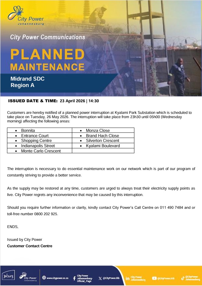 Outage details