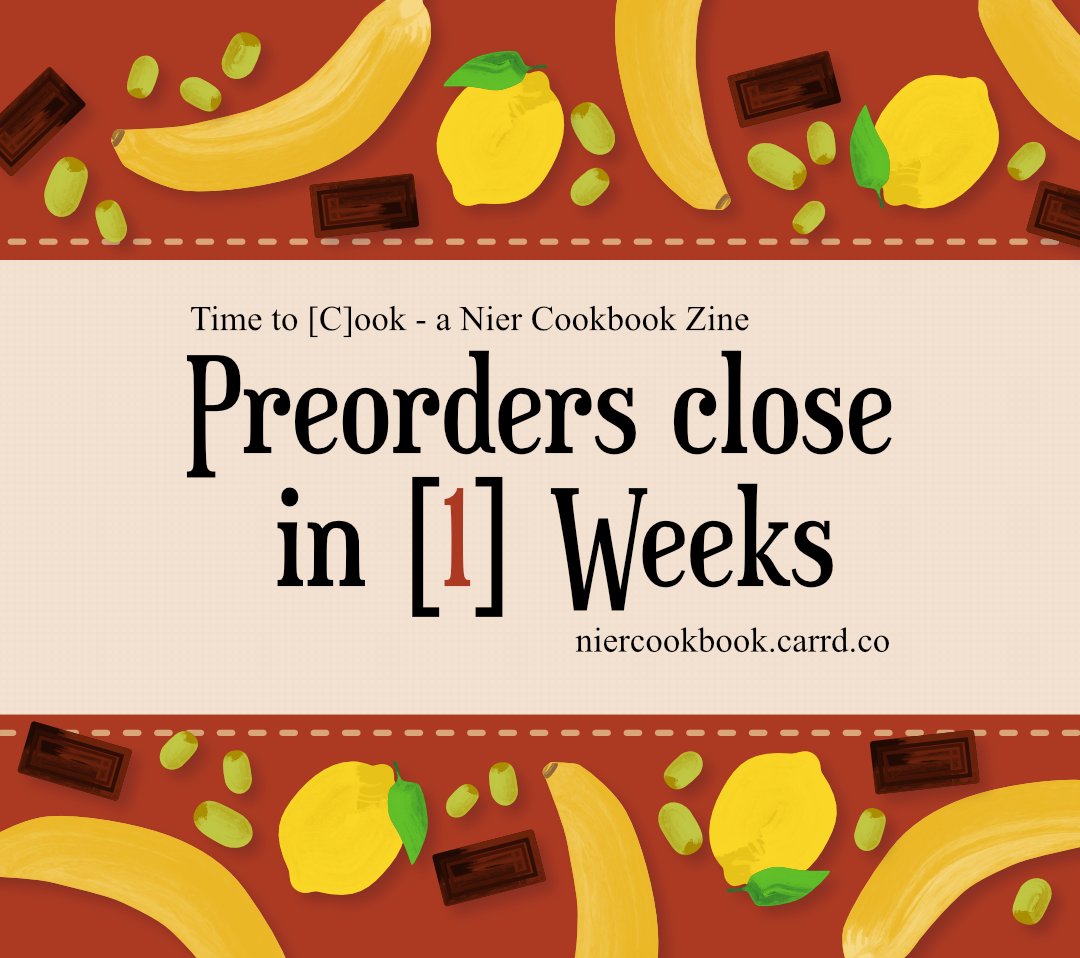 AutomataFanbook's tweet photo. 🤍Pre-Orders Close in One Week!🤍

Only 7 days remain until the End!!

🖤 Over 40 recipes
🤍 Appetizers, Entrees, Desserts, and Drinks
🖤 All proceeds will be donated to PCRF
🤍 https://t.co/EAcdODt3eM https://t.co/TIu2BMmwN9