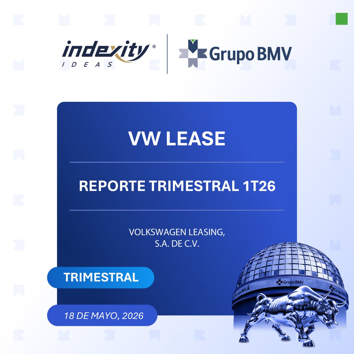 IndexityIdeas's tweet photo. VWLEASE  - Reporte Trimestral 1T26: https://t.co/PkfWpeH0p5

#Trimestral #BMV #indexity #EMISNET @Volkswagen_MX @VWFS_MX  #VolkswagenFS #AudiFS #SEATFS
#PorscheSF #DucatiFS #MANFS #Inversionista #México https://t.co/l5i4Rgk2Px