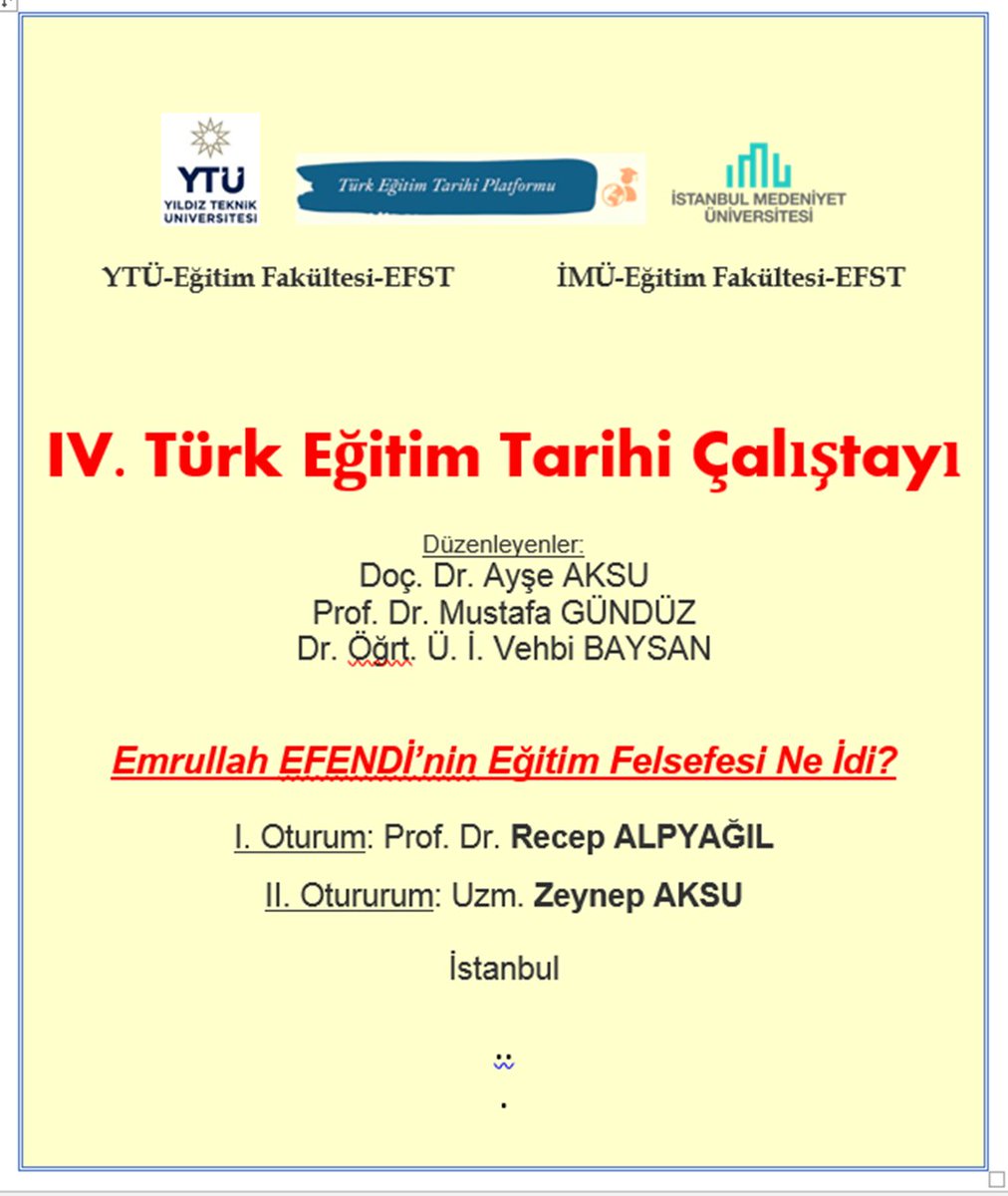 mstgndz3334's tweet photo. Türk Eğitim Tarihi Platformu, YTÜ ve İMÜ, EFST Bilim Dalı işbirliğiyle -artık gelenekselleşen- Türk Eğitim Tarihi Çalıştayı'nın IV.'sü planlandı. 
Kesin takvim, müzakereciler ve katılımcılar kısa süre sonra açıklanacak.
@vbaysan 
@YildizEFSTT 
@YildizEdu 
@EgitimYtu https://t.co/F26u9qLIRI