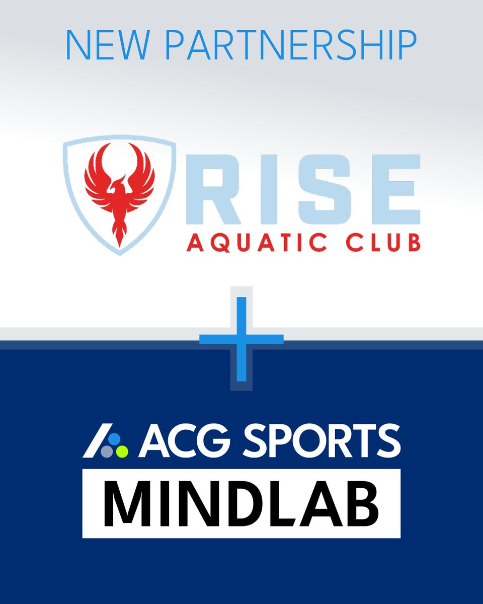acg_mp's tweet photo. NEW PARTNERSHIP 📣 Joining us in MindLab (TONIGHT!) is Rise Aquatic Club — a top-ranked USA Swimming team based in Illinois.

RISE proudly emphasizes positive team culture, good sportsmanship, and love for the sport. We're thrilled to have them in MindLab.

MindLab is live group mental performance training from ACG, where athletes come to build focus, confidence, and competitive mindset. Available for individuals, teams, and organizations with five streaming times to choose from, held every third Monday of the month.

#sports #mentalperformance #newpartnership #mindlab