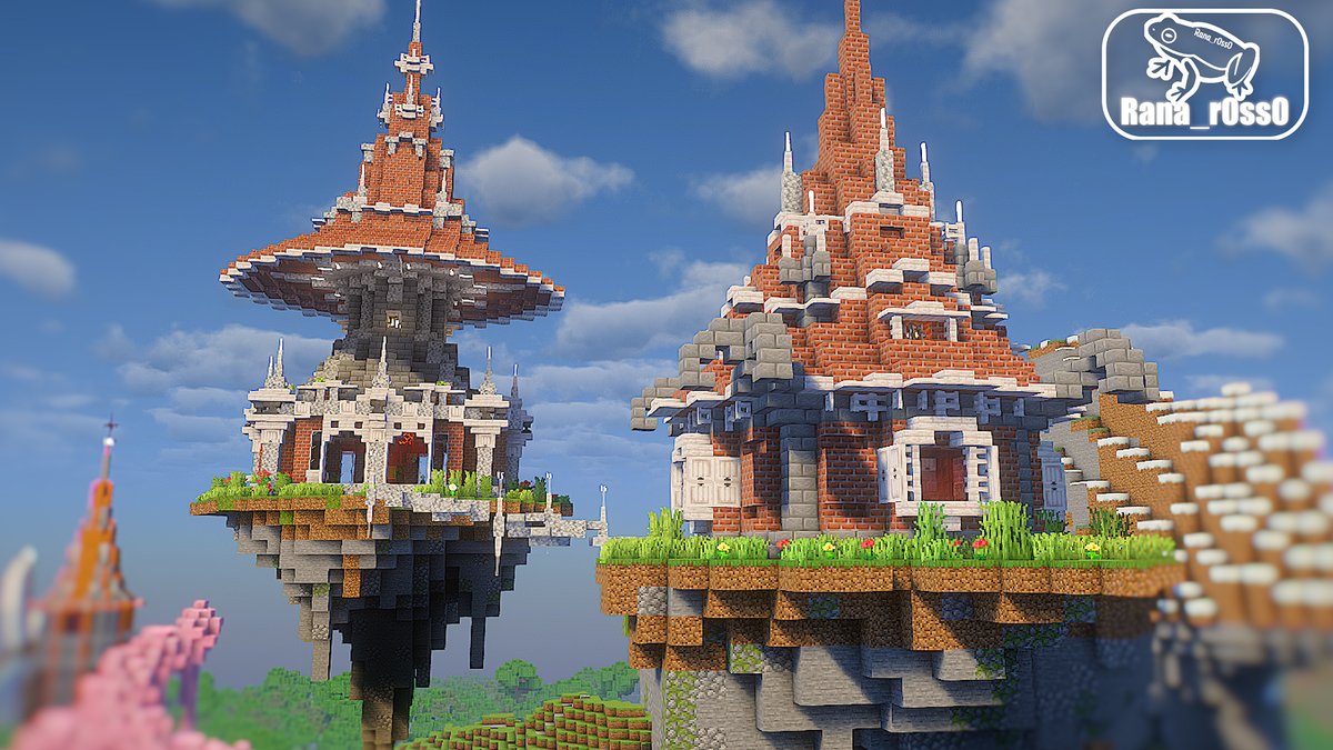 Rana_r0ss0's tweet photo. 初建築と同じテーマで建築してみた
←６年前　　→今
#Minecraft #Minecraftbuilds https://t.co/J0oH1Tl0e5