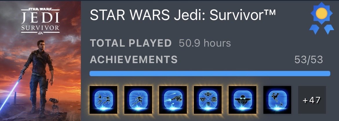 _Askeli's tweet photo. #StarWars #StarWarsJedi #StarWarsJediSurvior #Survior #Steam #Achievements https://t.co/L4UUuWsyHg