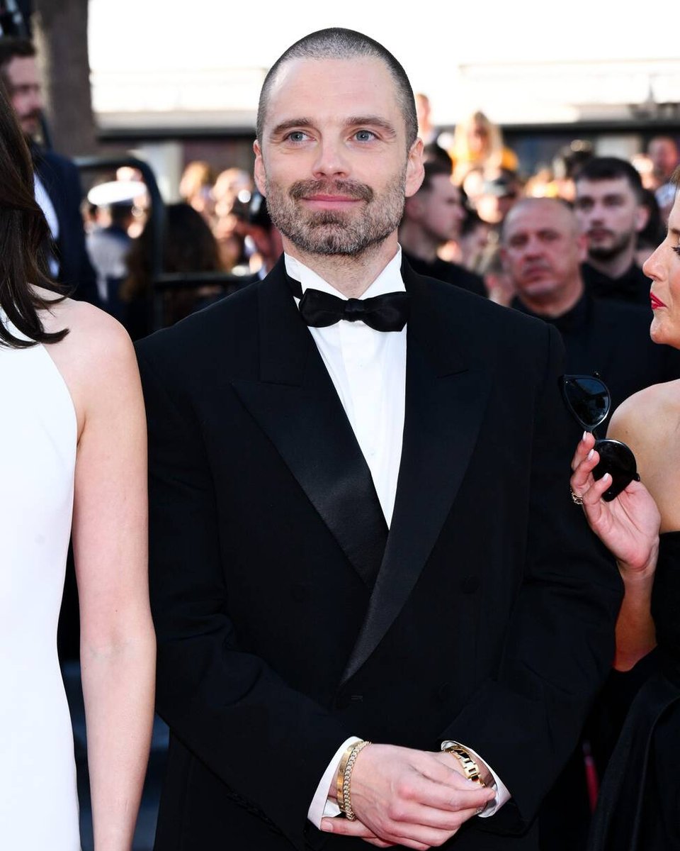 sebstanarchive's tweet photo. Tall, bald and handsome! 💖

Sebastian Stan at the 'Fjord' premiere during the 79th Cannes Film Festival. https://t.co/UfCARdueYp